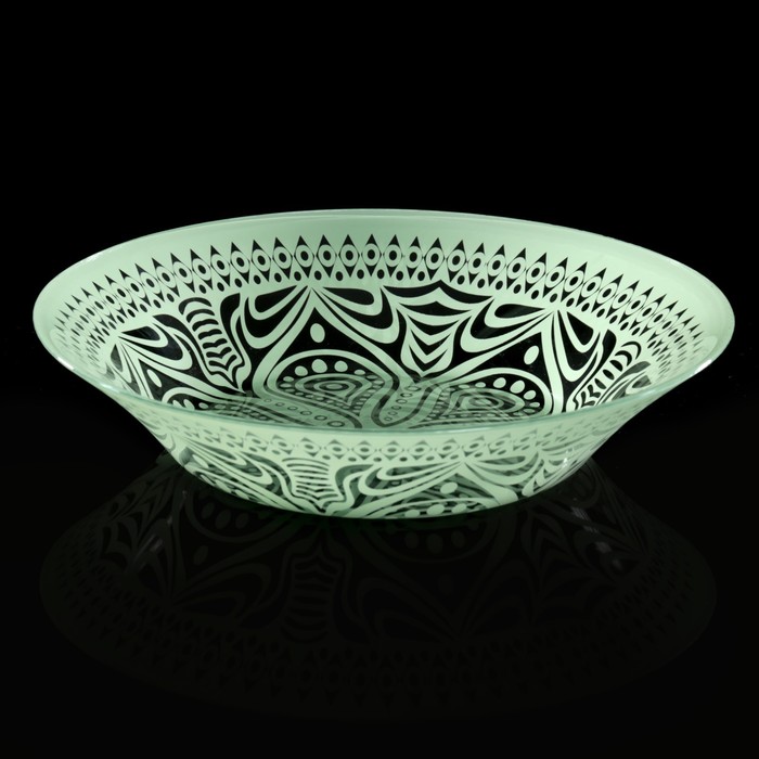 Тарелка "Бохо" зелёная 22 см