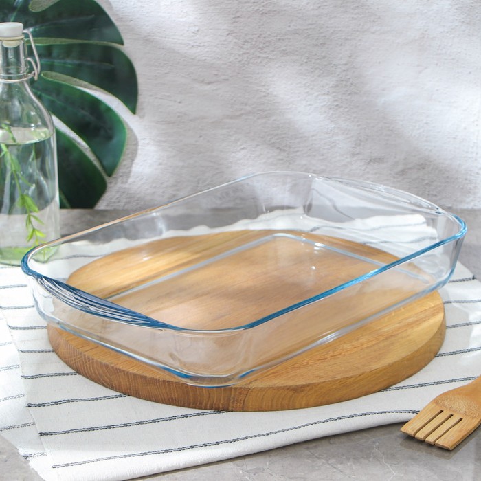 Форма для запекания и выпечки из жаропрочного стекла Borcam, 3,5 л, прямоугольная форма для запекания из жаропрочного стекла borcam 2 7 л 35 5×21 см