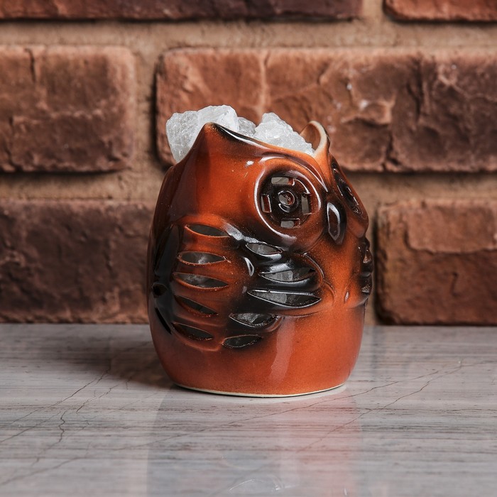 Соляной светильник "Сова малая", керамика, 13 х 20 х 9 см