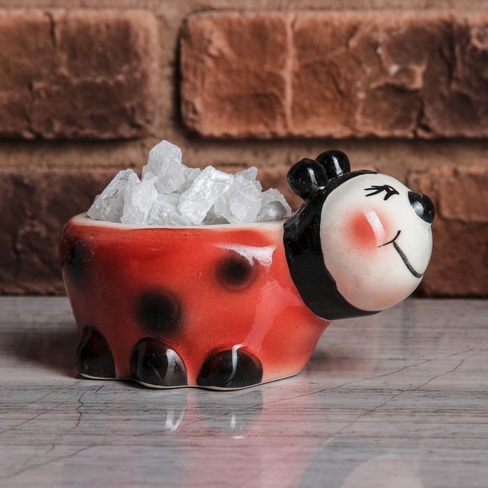 Соляной светильник "Божья Коровка" керамика, 16 х10 см