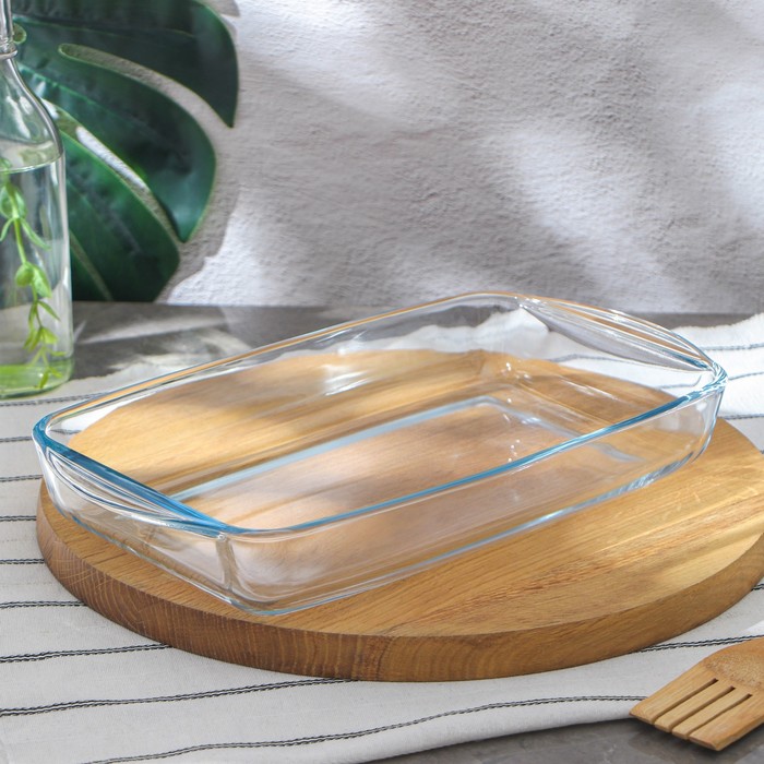 Форма для выпечки и запекания из жаропрочного стекла Borcam, 2 л форма для запекания из жаропрочного стекла с крышкой borcam 1 3 л 29×16×10 см