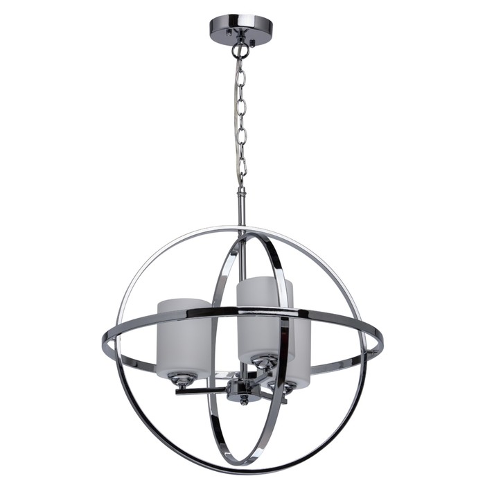 Люстра подвес "Альгеро" 3x60W E14 хром 50x50x110см