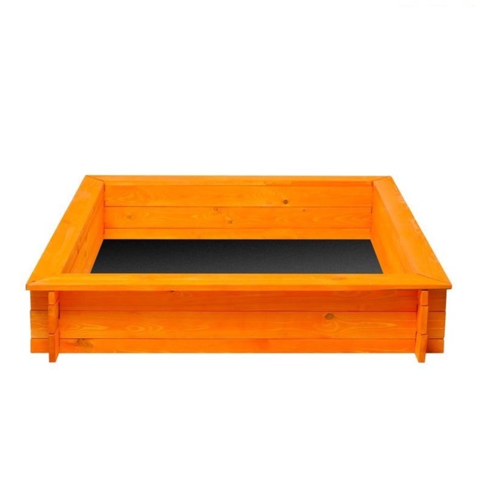 Песочница деревянная "Афродита", 110 х 110 х 25 см., 4 лавки, подложка, цвет розовый