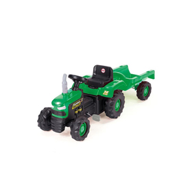 Трактор педальный с прицепом, цвет зелёно-чёрный Ош