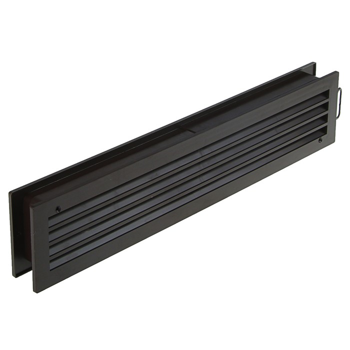 Решетка дверная "Эковент" 4409 ДП, 450х91 мм, цвет коричневый