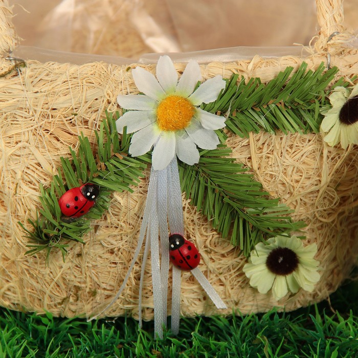 Набор корзин плетёных, кукуруза, 17x10,5x20/22,5x14x25, 2 шт, натуральный