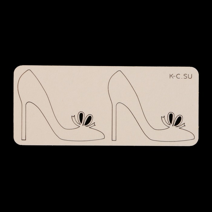 Чипборд из картона (2 шт) "Туфли №1" 5х4,1 см