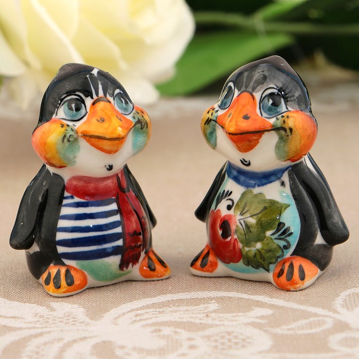 Сувенир «Пингвин», 7 см, цвет, гжель
