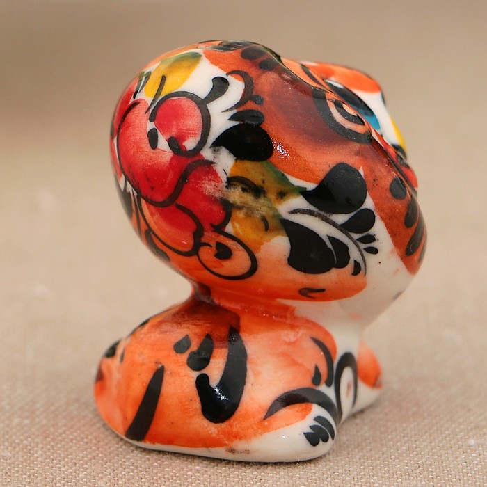 Сувенир «Лев», 3 см, цвет, гжель