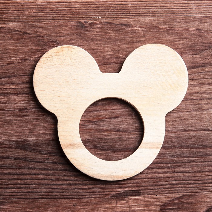 Прорезыватель для зубов "Ушастик", массив бука, 9х9 см