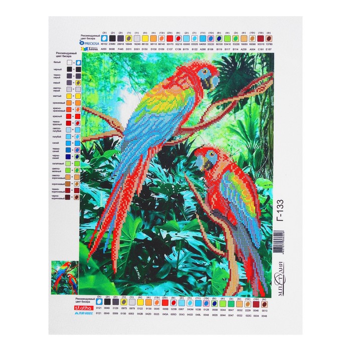 Рисунок на габардине "Жители джунглей"