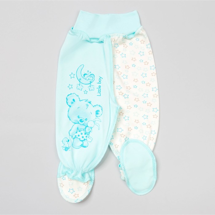 Ползунки детские евро "Звезда", рост 68 см, цвет бирюзовый 10496_М