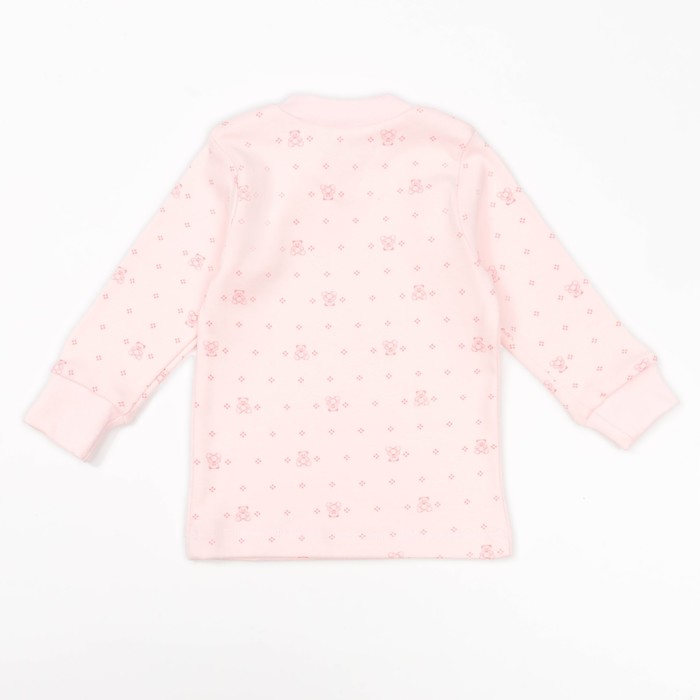 Кофта с длинным рукавом детская "Маленькие мишки", рост 86 см, цвет розовый 12841_М