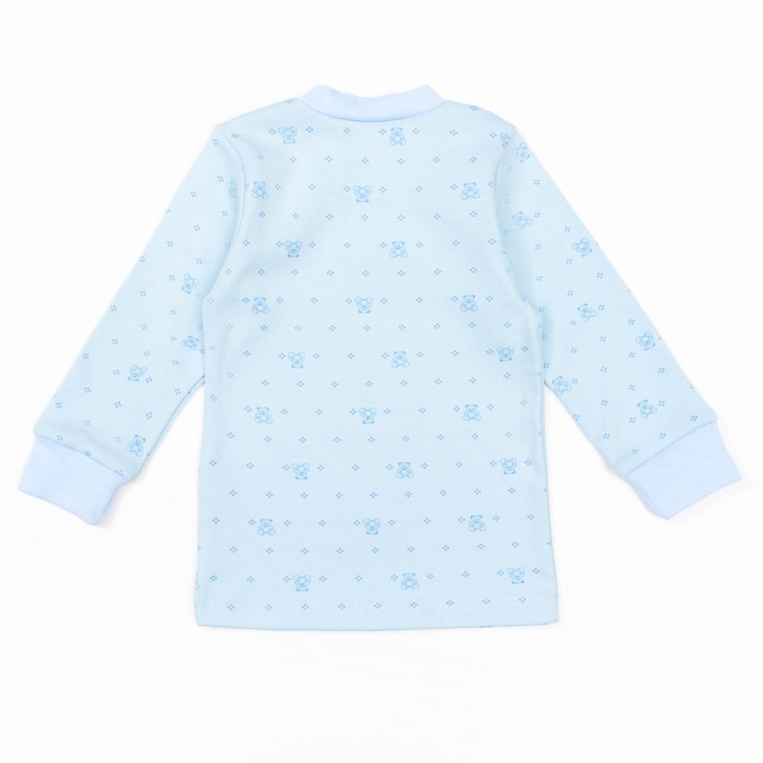 Кофта с длинным рукавом детская "Маленькие мишки", рост 68 см, цвет голубой 12841_М