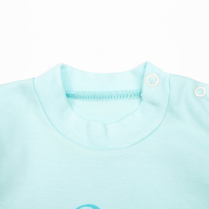 Кофта с длинным рукавом детская "Маленькие мишки", рост 80 см, цвет бирюзовый 12841_М