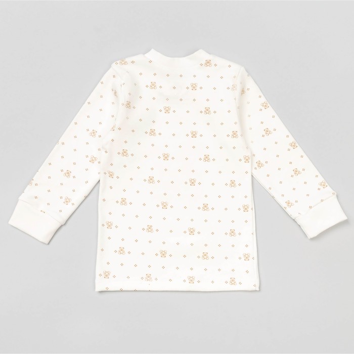 Кофта с длинным рукавом детская "Маленькие мишки", рост 68 см, цвет молочный 12841_М