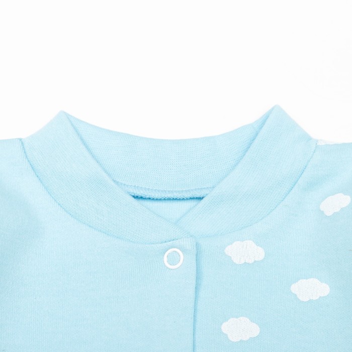 Боди детское с длинным рукавом "Облака", рост 86 см, цвет синий 10021_М