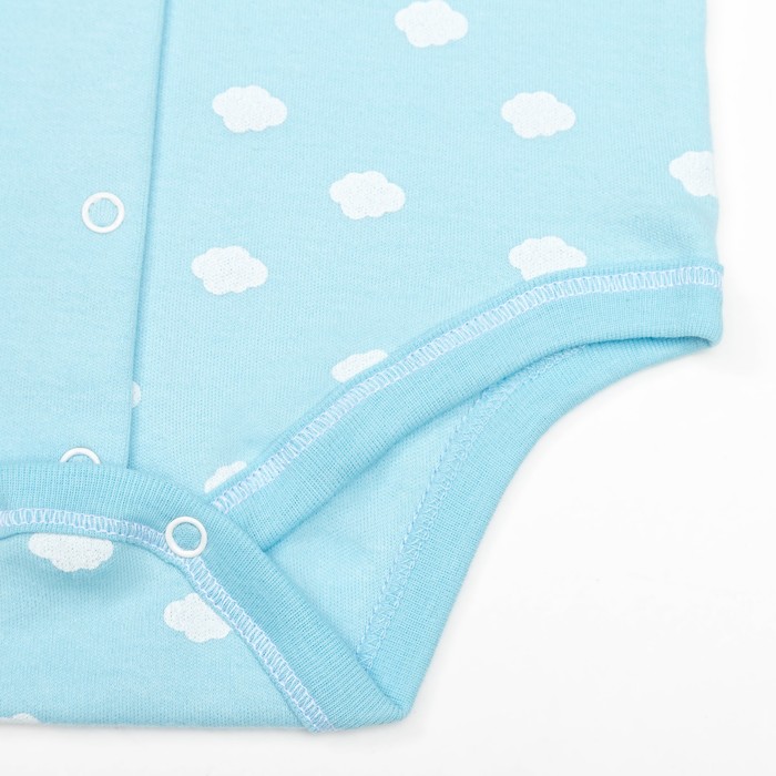 Боди детское с длинным рукавом "Облака", рост 86 см, цвет синий 10021_М