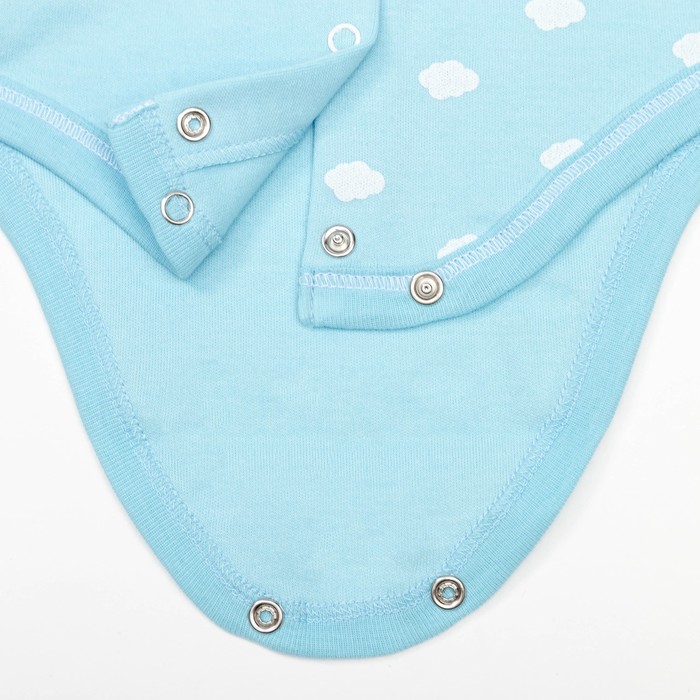 Боди детское с длинным рукавом "Облака", рост 86 см, цвет синий 10021_М