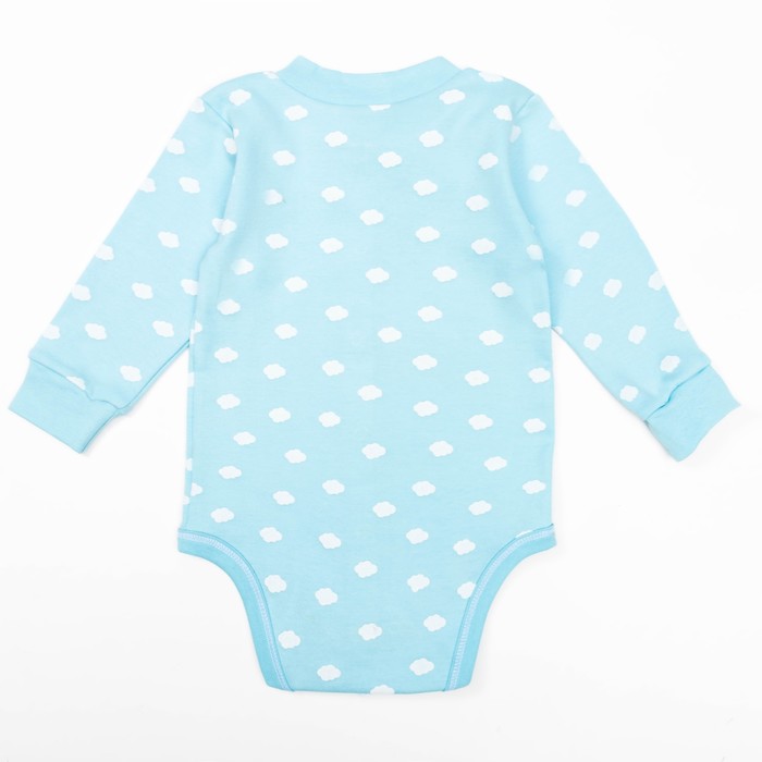 Боди детское с длинным рукавом "Облака", рост 86 см, цвет синий 10021_М