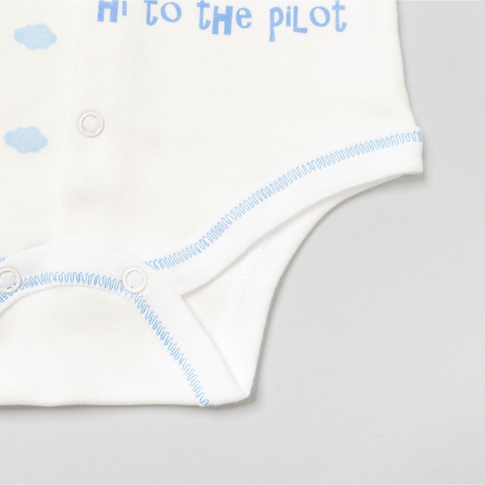 Боди детское с длинным рукавом "Облака", рост 62 см, цвет молочный 10021_М