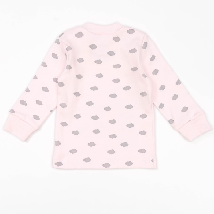 Кофта с длинным рукавом детская "Облака", рост 74 см, цвет розовый 15965_М