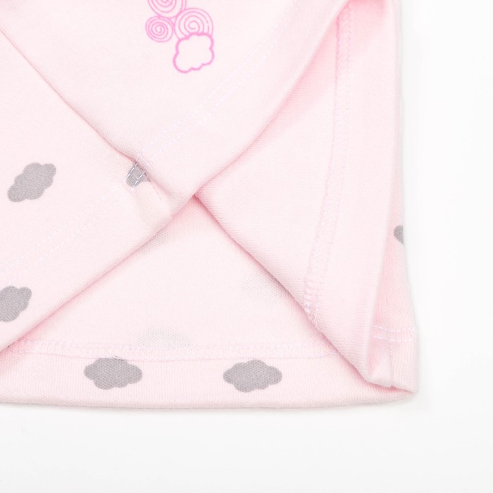 Кофта с длинным рукавом детская "Облака", рост 80 см, цвет розовый 15965_М