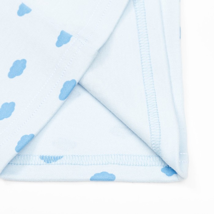 Кофта с длинным рукавом детская "Облака", рост 68 см, цвет голубой 15965_М