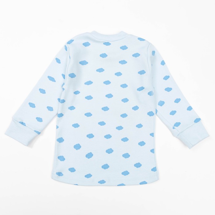 Кофта с длинным рукавом детская "Облака", рост 86 см, цвет голубой 15965_М