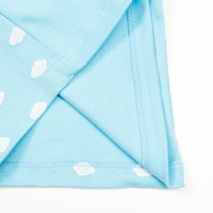 Кофта с длинным рукавом детская "Облака", рост 80 см, цвет синий 15965_М