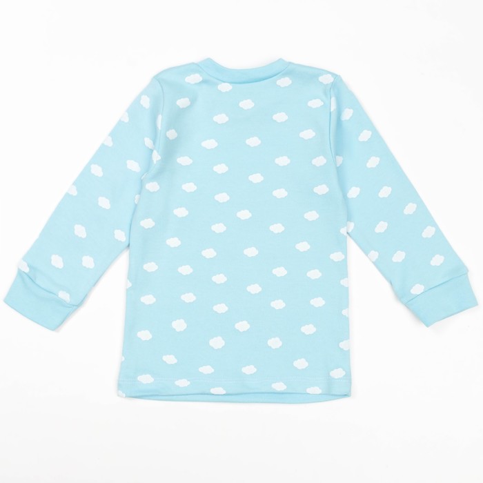 Кофта с длинным рукавом детская "Облака", рост 80 см, цвет синий 15965_М