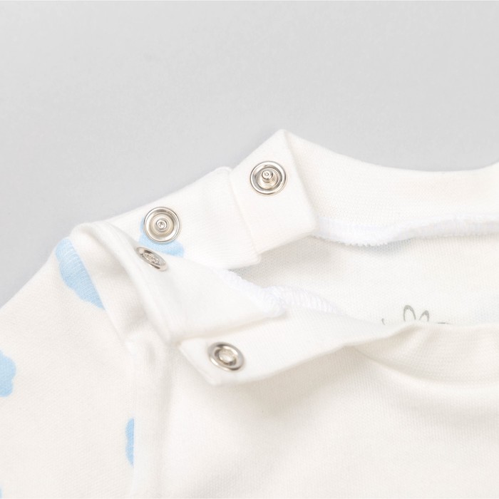 Кофта с длинным рукавом детская "Облака", рост 74 см, цвет молочный 15965_М