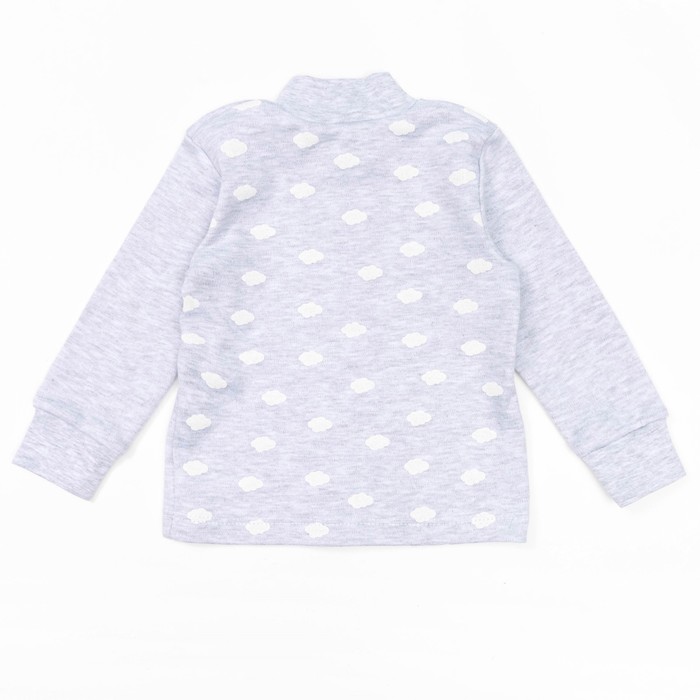 Кофта детская с длинным рукавом "Облака", рост 62 см, цвет серый 3900_М
