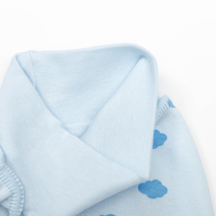 Ползунки детские евро "Облака", рост 56 см, цвет голубой 16023_М