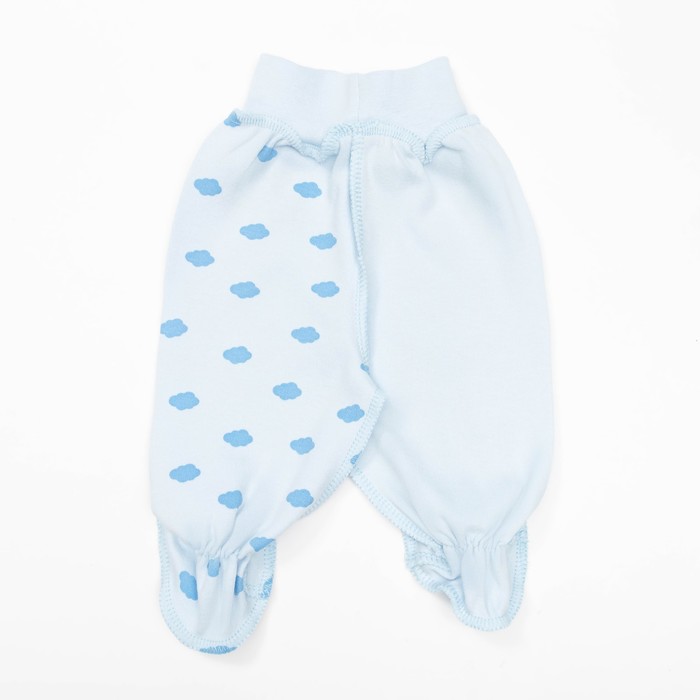 Ползунки детские евро "Облака", рост 56 см, цвет голубой 16023_М