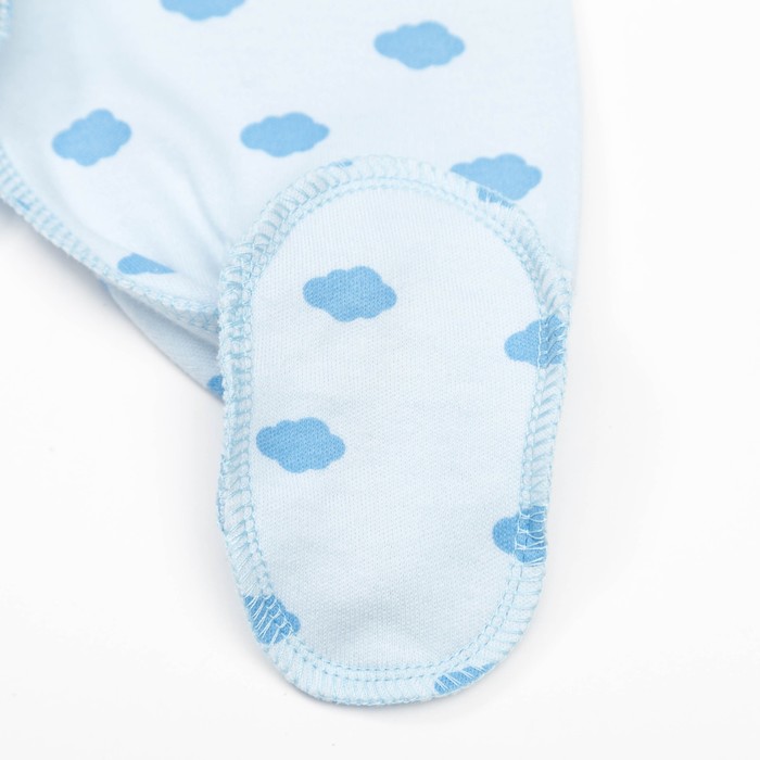 Ползунки детские евро "Облака", рост 74 см, цвет голубой 16023_М