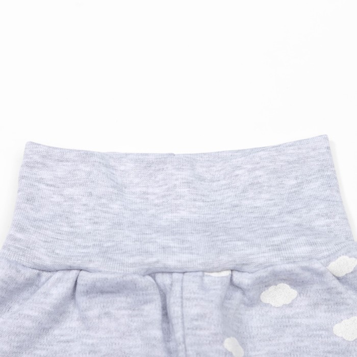 Ползунки детские евро "Облака", рост 74 см, цвет серый 16023_М