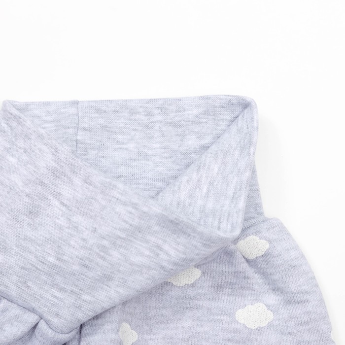 Ползунки детские евро "Облака", рост 74 см, цвет серый 16023_М
