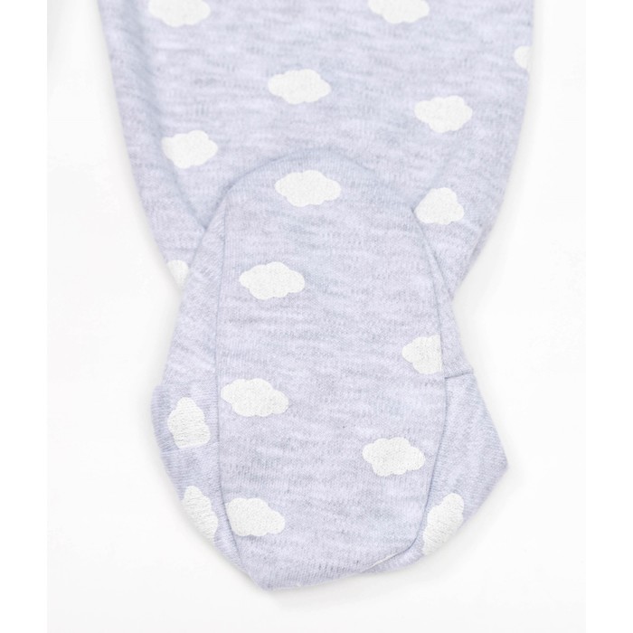 Ползунки детские евро "Облака", рост 74 см, цвет серый 16023_М