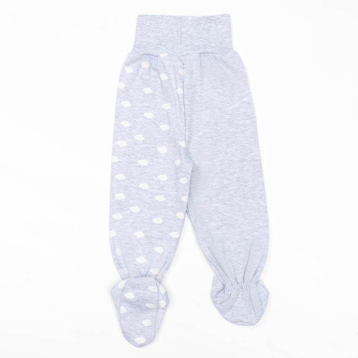 Ползунки детские евро "Облака", рост 74 см, цвет серый 16023_М