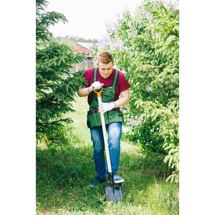 Лопата штыковая, деревянный черенок, с ручкой, «Премиум»