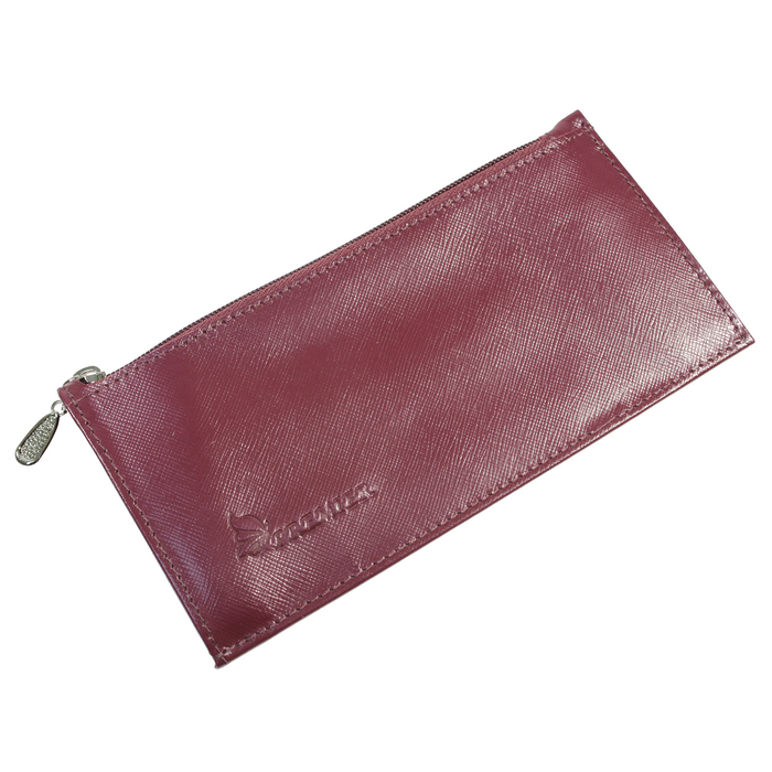 Кошелёк женский на молнии, 1 отдела для купюр, 1 наружный карман,цвет бордовый