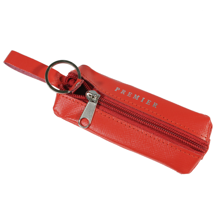 Ключница на молнии, цвет красный