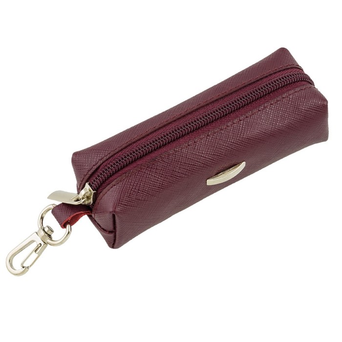 Ключница на молнии, цвет бордовый