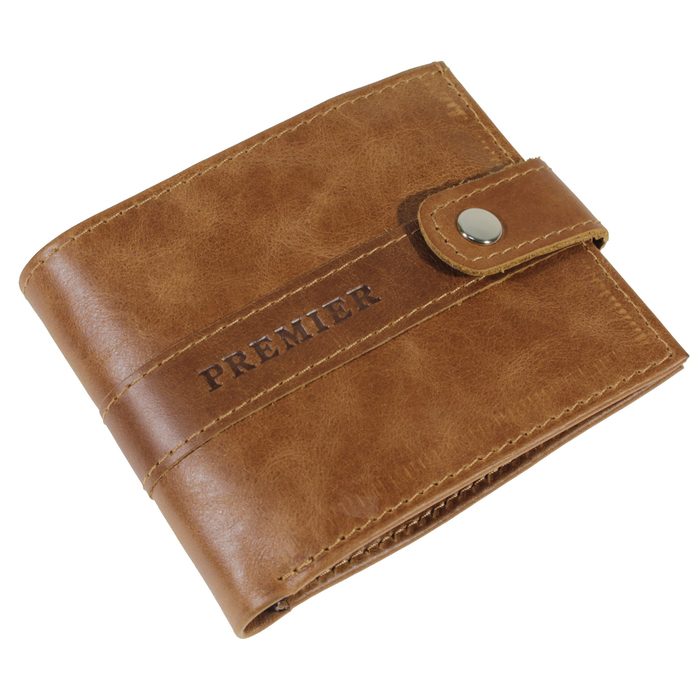 Кошелёк женский на кнопке раскладной, 1 отдел для купюр, для монет, для кредитных карт, цвет коричневый