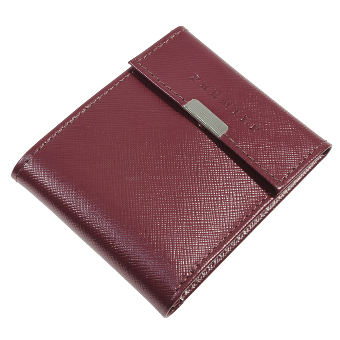 Кошелёк женский на клапане, натуральная кожа, цвет бордовый