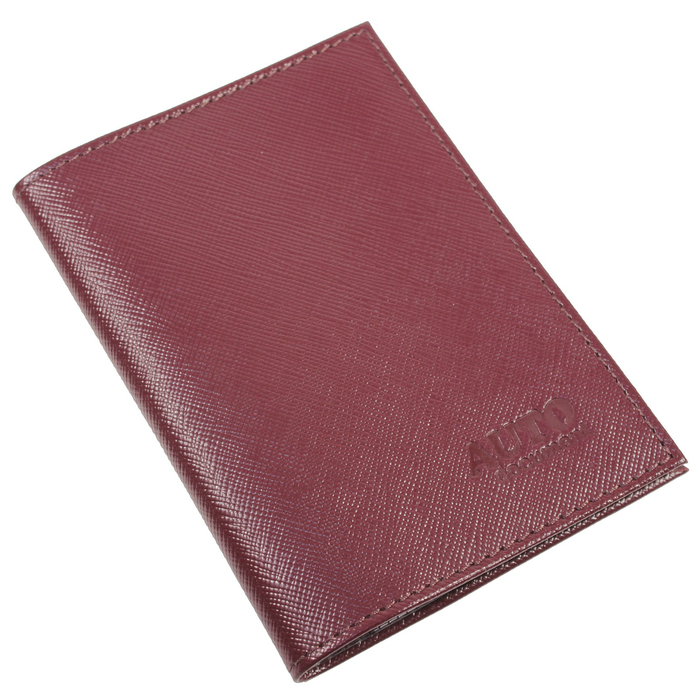 Обложка для документов, цвет бордовый
