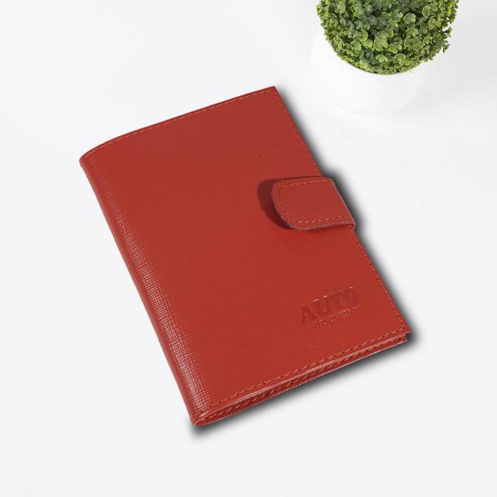 Обложка для документов, цвет красный