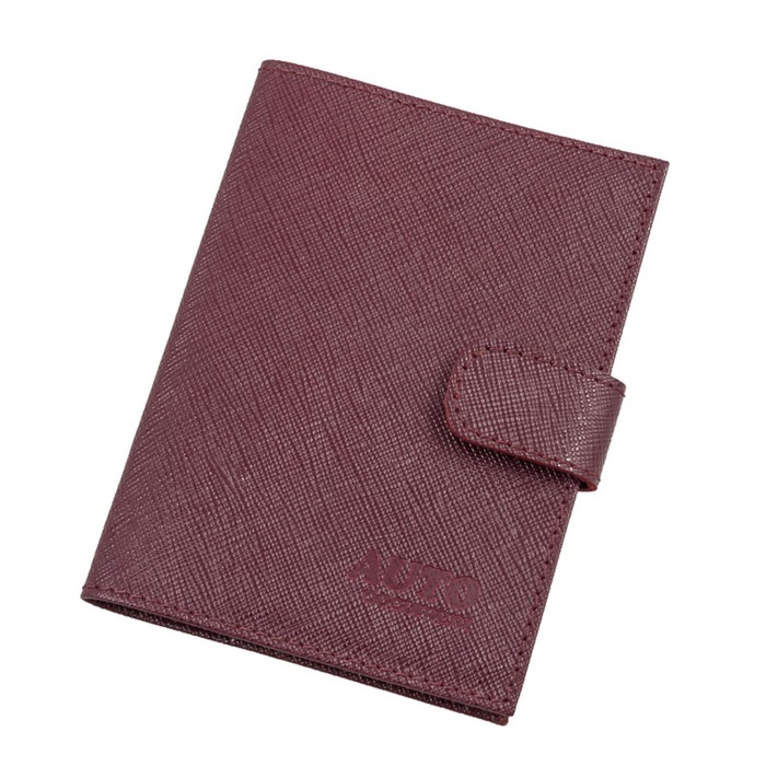 Обложка для документов, цвет бордовый