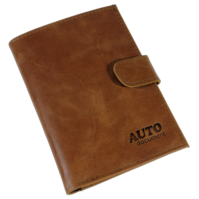 Кошелёк женский на кнопке раскладной, 1 отдел для купюр, для монет, для кредитных карт, цвет коричневый